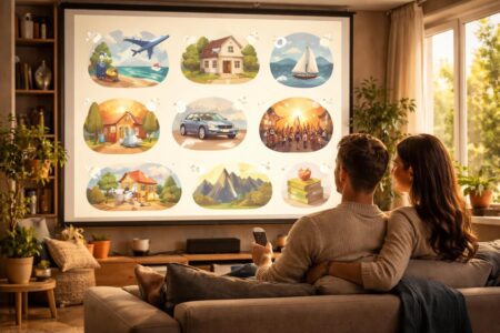 découvrez comment partager et afficher votre bucket list de couple sur un écran de projection pour vivre ensemble vos rêves et projets.