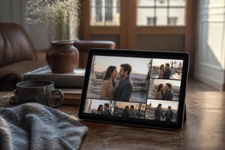 créez un album de couple unique et mémorable avec votre tablette samsung galaxy. conservez et partagez vos plus beaux souvenirs en toute simplicité.