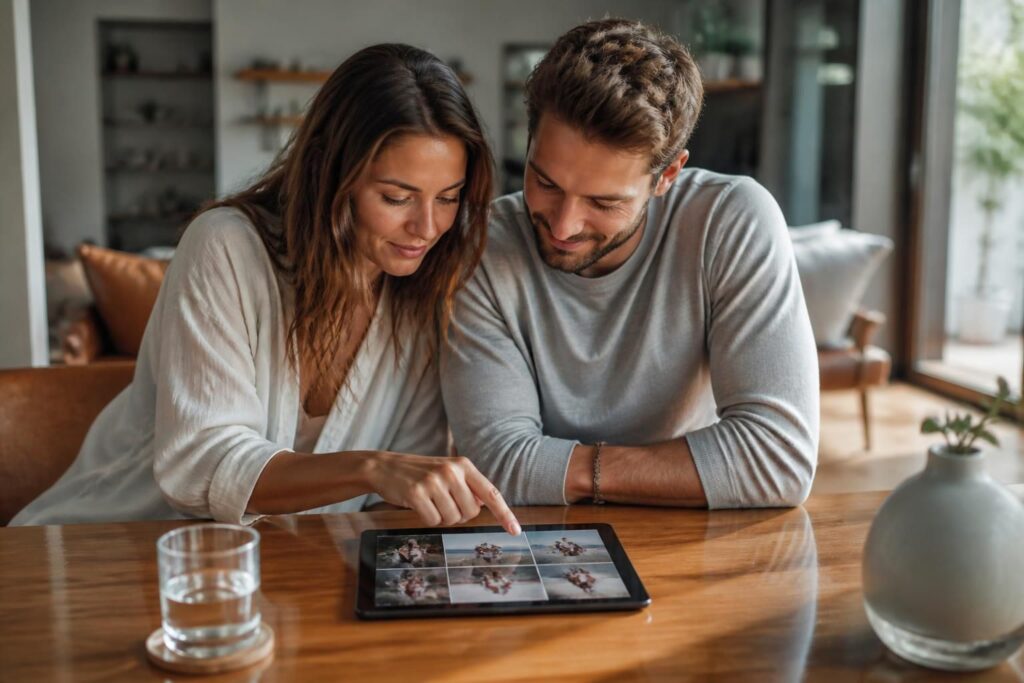 découvrez notre journal de couple sur tablette tactile, pour conserver vos souvenirs précieux et partager vos rituels amoureux de manière interactive et moderne.